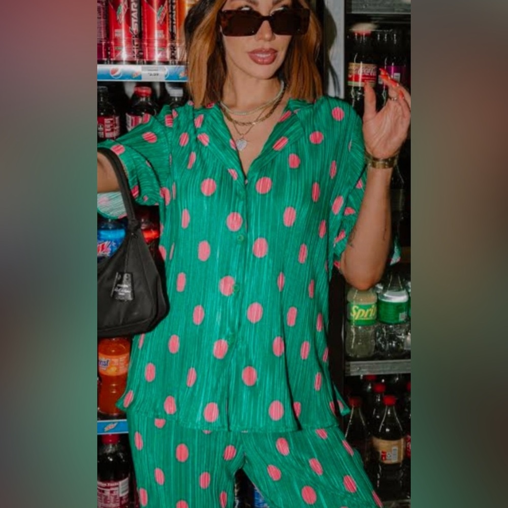 Dressed in lala matching watermelon polka dot set NWT